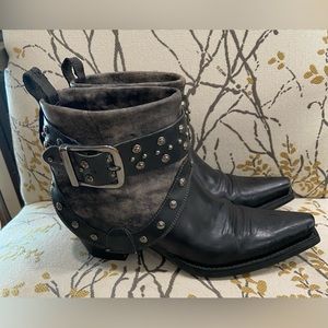 Ariat fold down boots, black, size 7.5